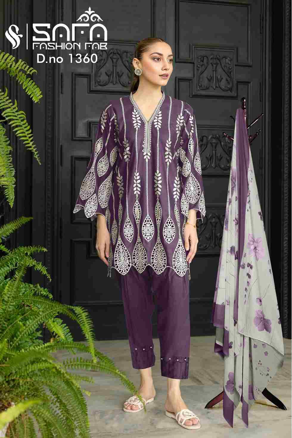 Safa 1360 Colours By Safa Fashion 1360-A To 1360-C Series Designer Stylish Fancy Colorful Beautiful Party Wear & Ethnic Wear Collection Fancy Dresses At Wholesale Price