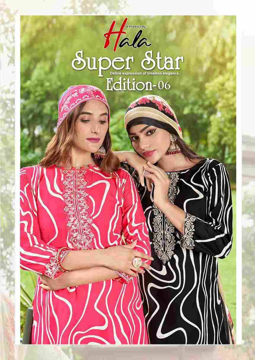 Super Star Vol-6 By Hala 6001 To 6006 Series Beautiful Festive Suits Stylish Fancy Colorful Casual Wear & Ethnic Wear Soft Cotton Digital Print Dresses At Wholesale Price
