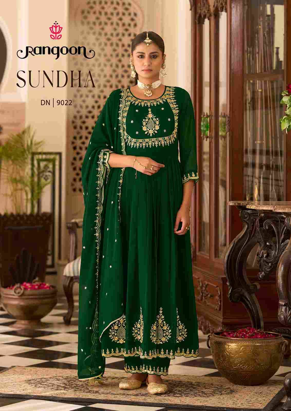 Sundha By Rangoon 9021 To 9024 Series Beautiful Festive Suits Colorful Stylish Fancy Casual Wear & Ethnic Wear Georgette Dresses At Wholesale Price
