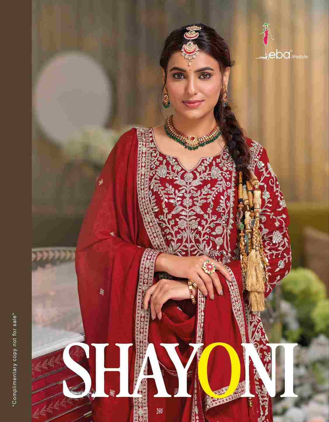 Shayoni By Eba Lifestyle 1708 To 1710 Series Designer Festive Suits Collection Beautiful Stylish Fancy Colorful Party Wear & Occasional Wear Chinnon Dresses At Wholesale Price