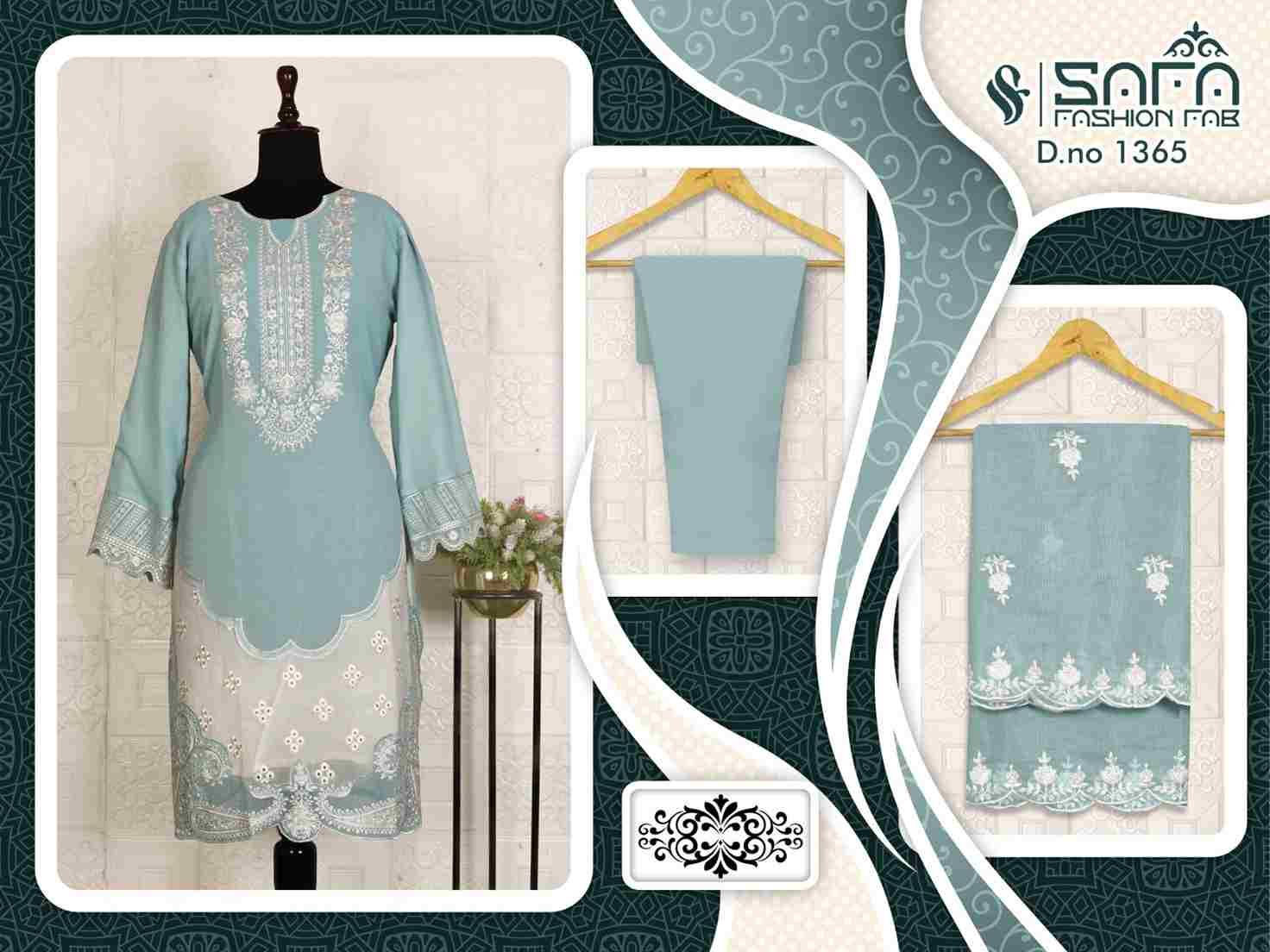 Safa 1365 Colours By Safa Fashion 1365-A To 1365-C Series Designer Stylish Fancy Colorful Beautiful Party Wear & Ethnic Wear Collection Fancy Dresses At Wholesale Price