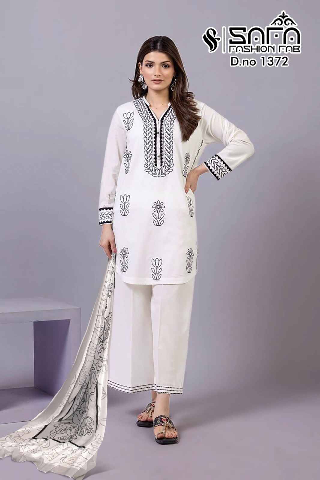 Safa Hit Design 1372 By Safa Fashion Beautiful Pakistani Suits Colorful Stylish Fancy Casual Wear & Ethnic Wear Fancy Embroidered Dresses At Wholesale Price