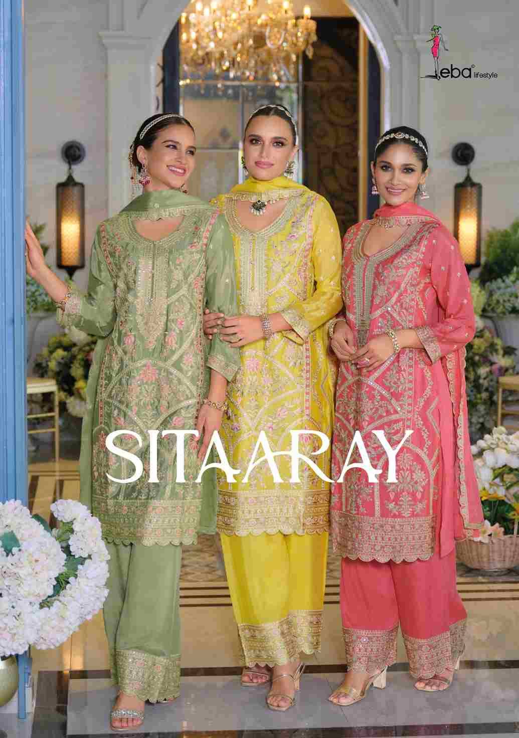 Sitaaray By Eba Lifestyle 1917 To 1919 Series Designer Sharara Suits Collection Beautiful Stylish Fancy Colorful Party Wear & Occasional Wear Heavy Chinnon Dresses At Wholesale Price
