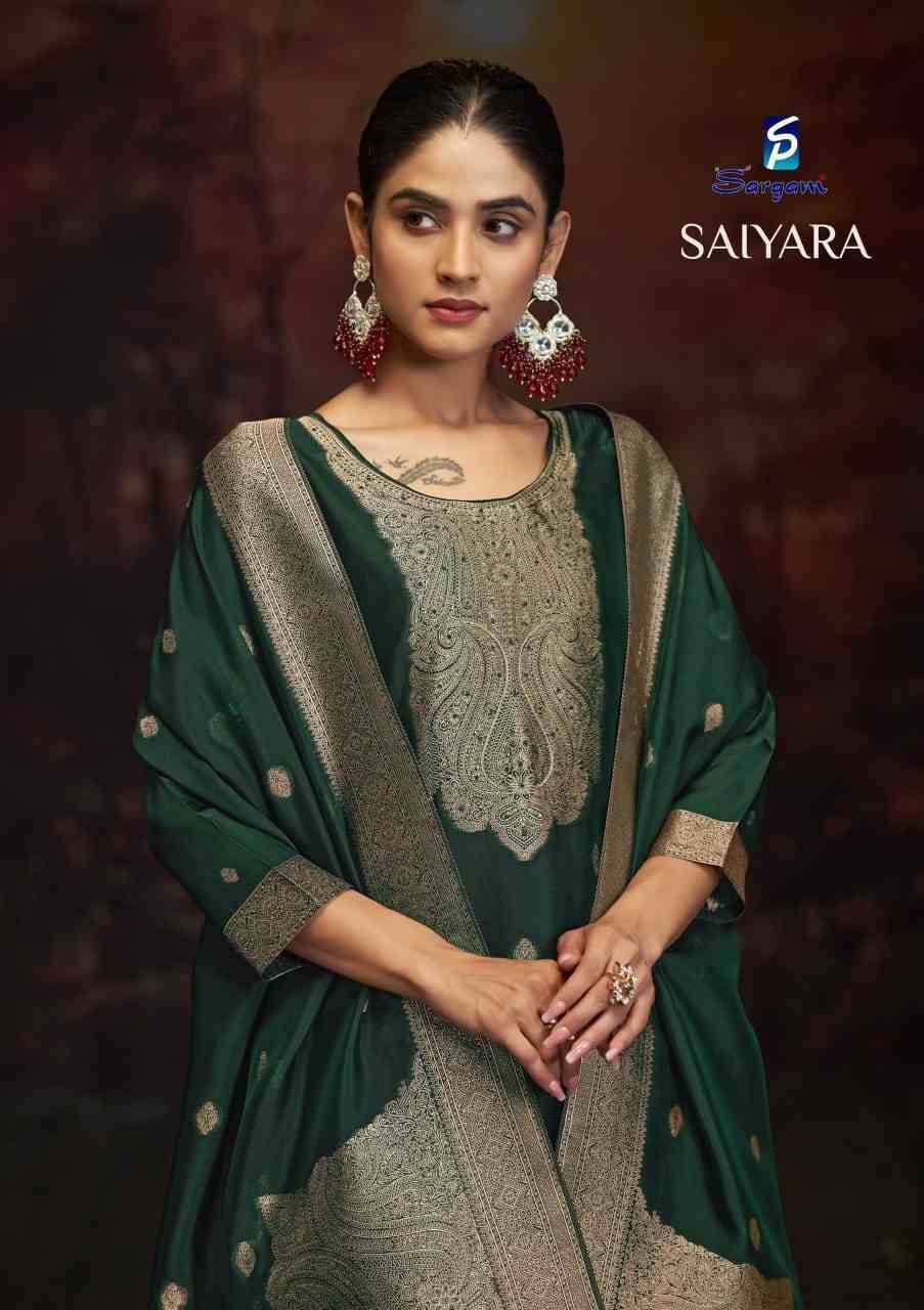 Saiyara By Sargam Prints 2707-A To 2707-D Series Beautiful Festive Suits Stylish Fancy Colorful Casual Wear & Ethnic Wear Pure Viscose Silk Jacquard Print Dresses At Wholesale Price