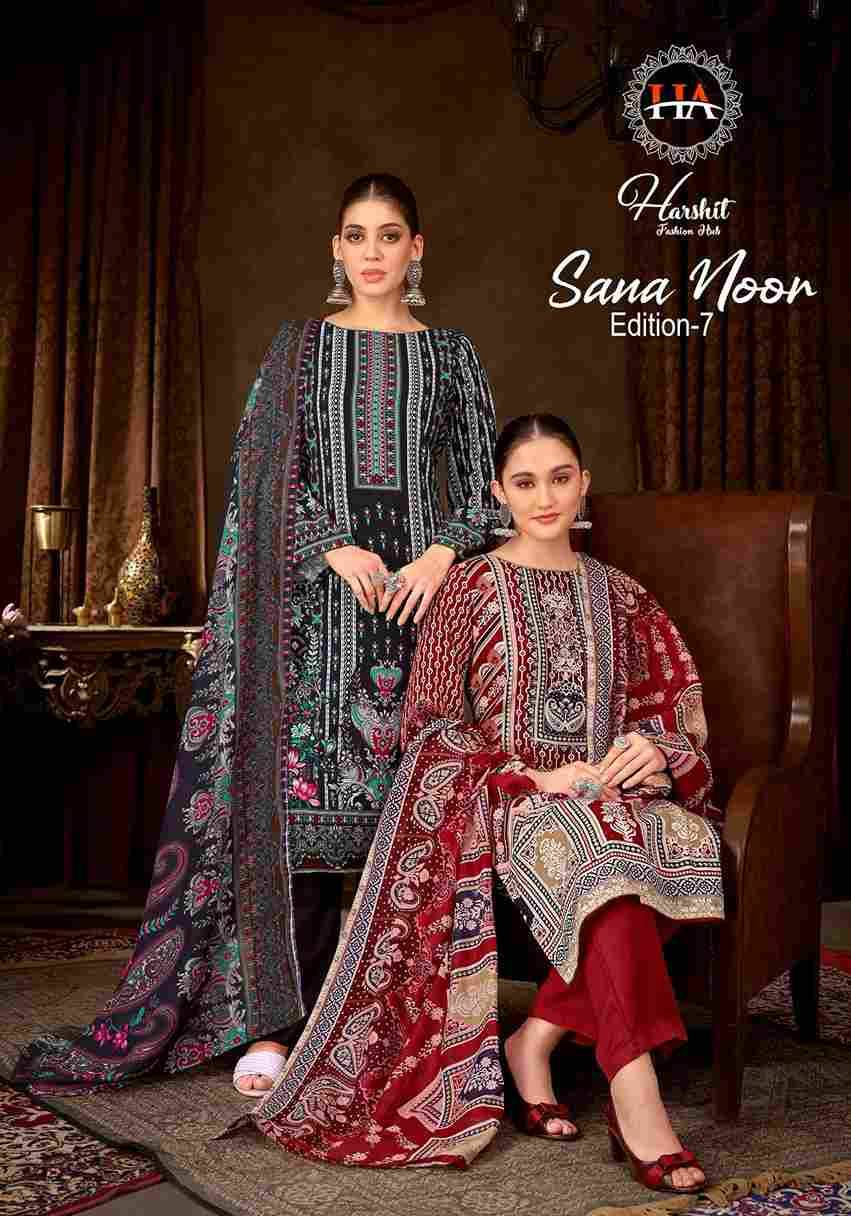 Sana Noor Vol-7 By Harshit Fashion Hub 1958-773-01 To 1958-773-08 Series Beautiful Festive Suits Stylish Fancy Colorful Casual Wear & Ethnic Wear Pure Viscose Rayon Dresses At Wholesale Price