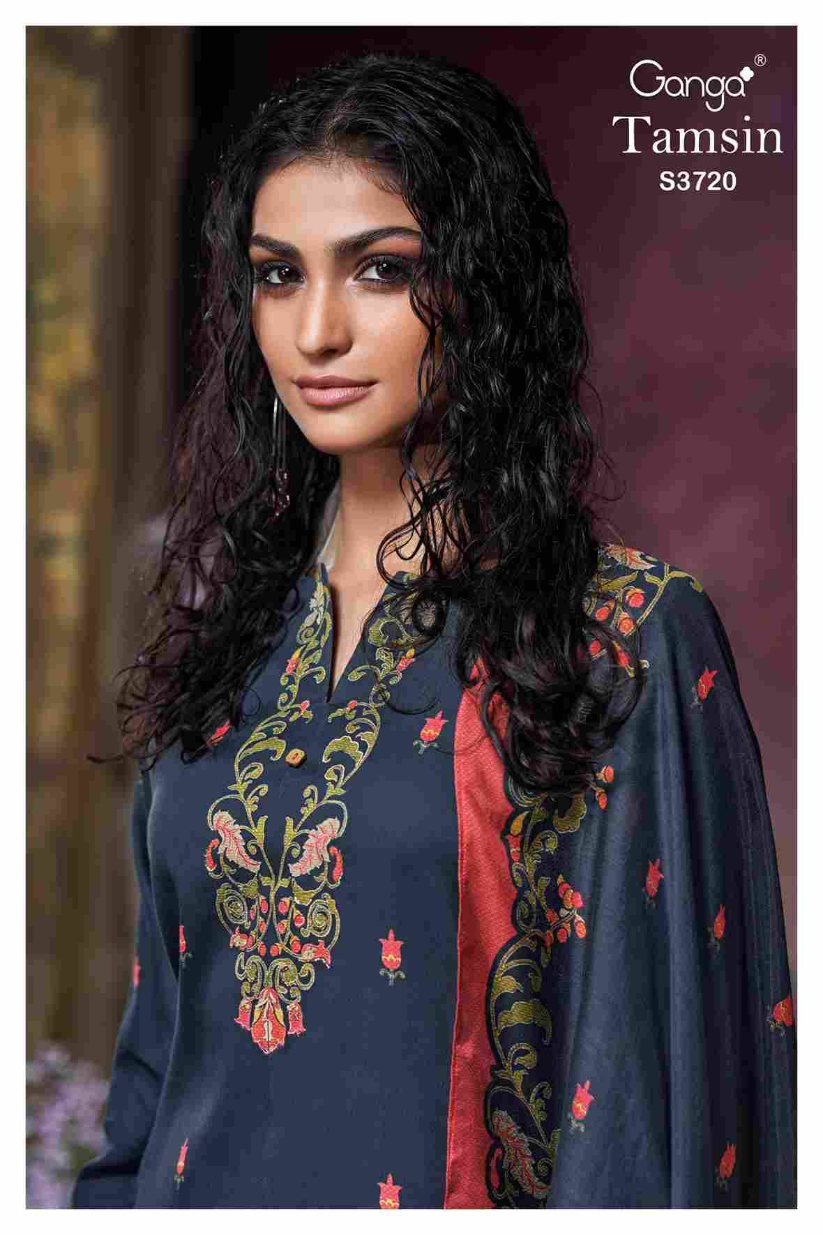 Tamsin-3720 By Ganga Fashion 3720-A To 3720-D Series Beautiful Festive Suits Colorful Stylish Fancy Casual Wear & Ethnic Wear Pure Cotton Satin Dresses At Wholesale Price