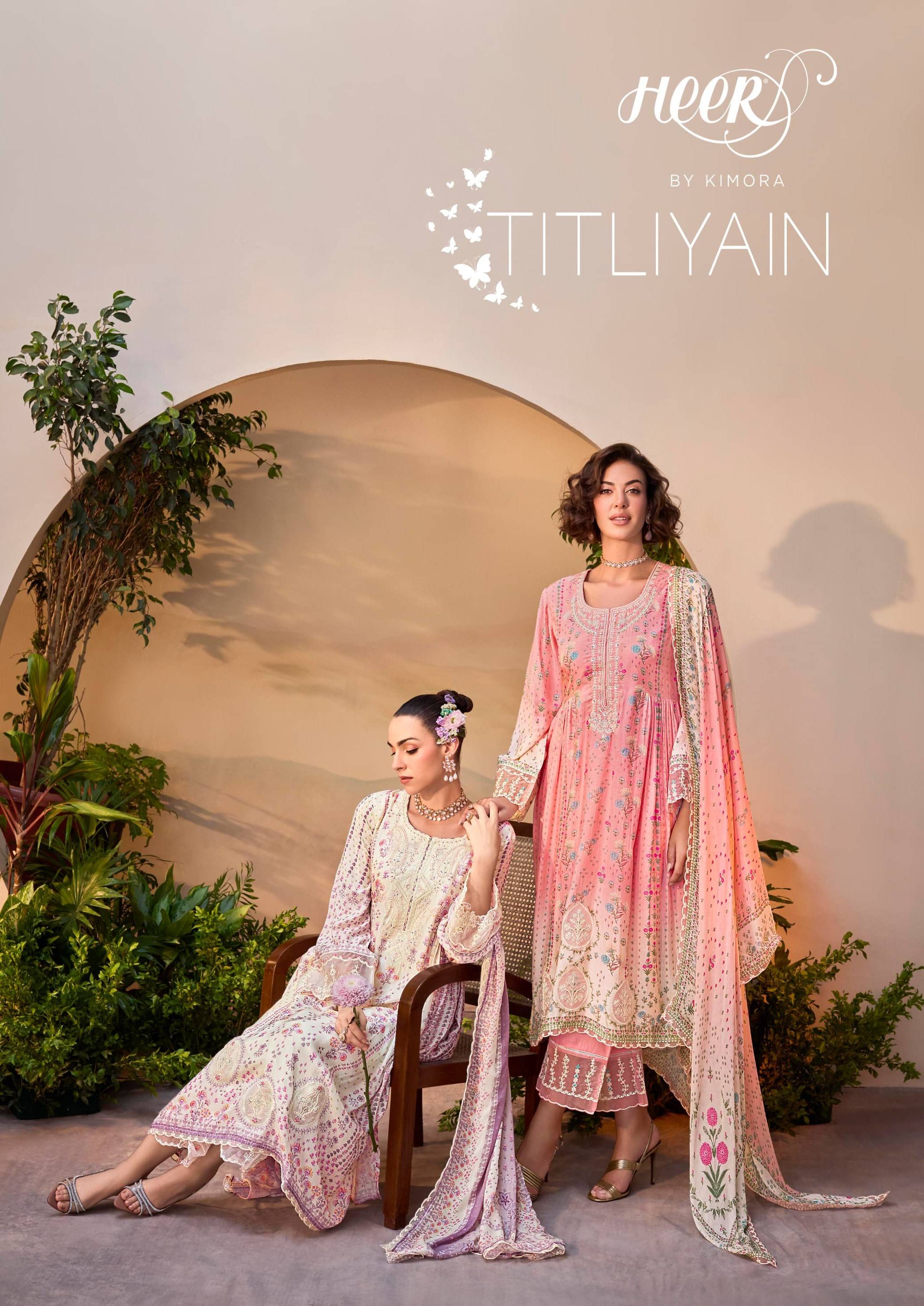 Titliyain By Kimora Fashion 9681 To 9686 Series Designer Festive Suits Collection Beautiful Stylish Fancy Colorful Party Wear & Occasional Wear Pure Muslin Dresses At Wholesale Price