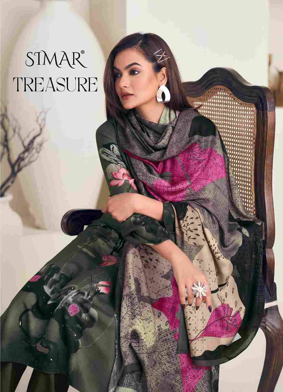 Treasure By Simar 8061-A To 8061-D Series Designer Festive Suits Beautiful Stylish Fancy Colorful Party Wear & Occasional Wear Pure Viscose Muslin Dresses At Wholesale Price