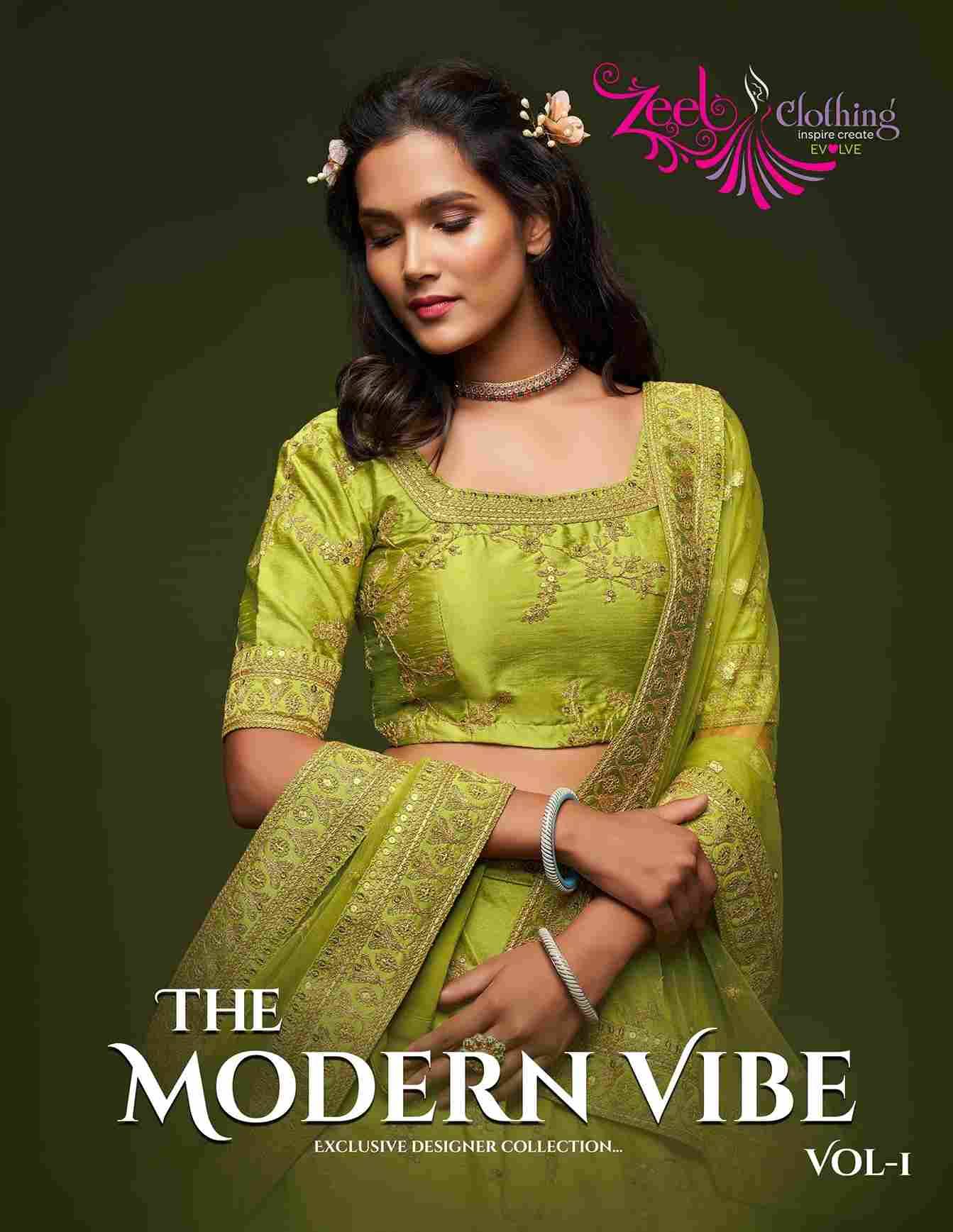 The Modern Vibes Vol-1 By Zeel Clothing 7801 To 7810 Series Bridal Wear Collection Beautiful Stylish Colorful Fancy Party Wear & Occasional Wear Silk Lehengas At Wholesale Price