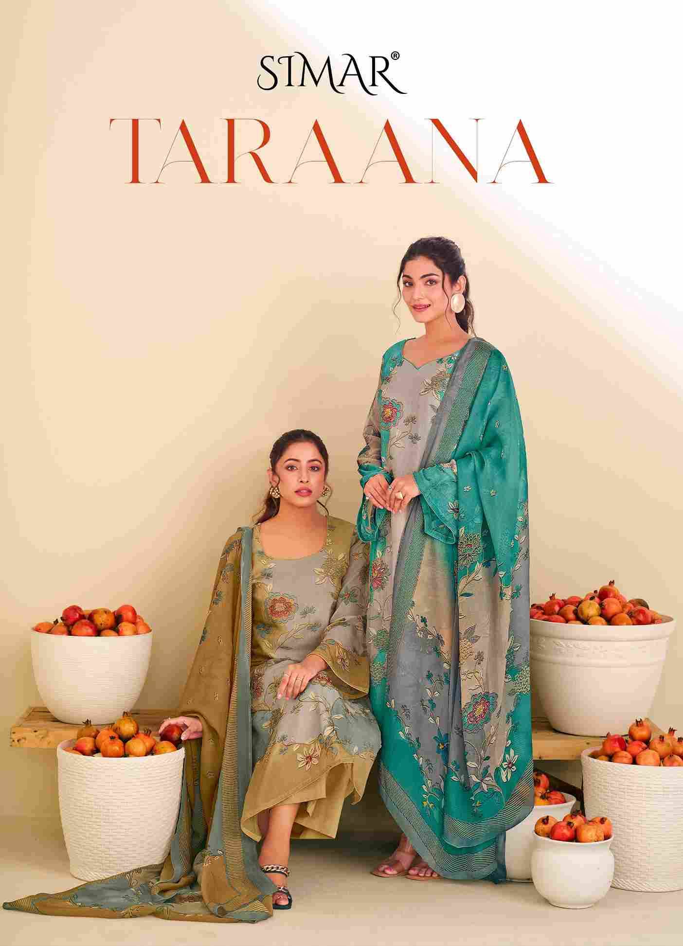 Taraana By Simar 8196-A To 8196-D Series Designer Festive Suits Beautiful Stylish Fancy Colorful Party Wear & Occasional Wear Pure Viscose Organza Dresses At Wholesale Price