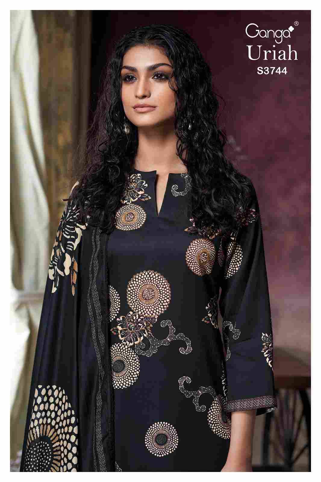 Uriah-3744 By Ganga Fashion 3744-A To 3744-D Series Beautiful Festive Suits Colorful Stylish Fancy Casual Wear & Ethnic Wear Pure Cotton Satin Dresses At Wholesale Price