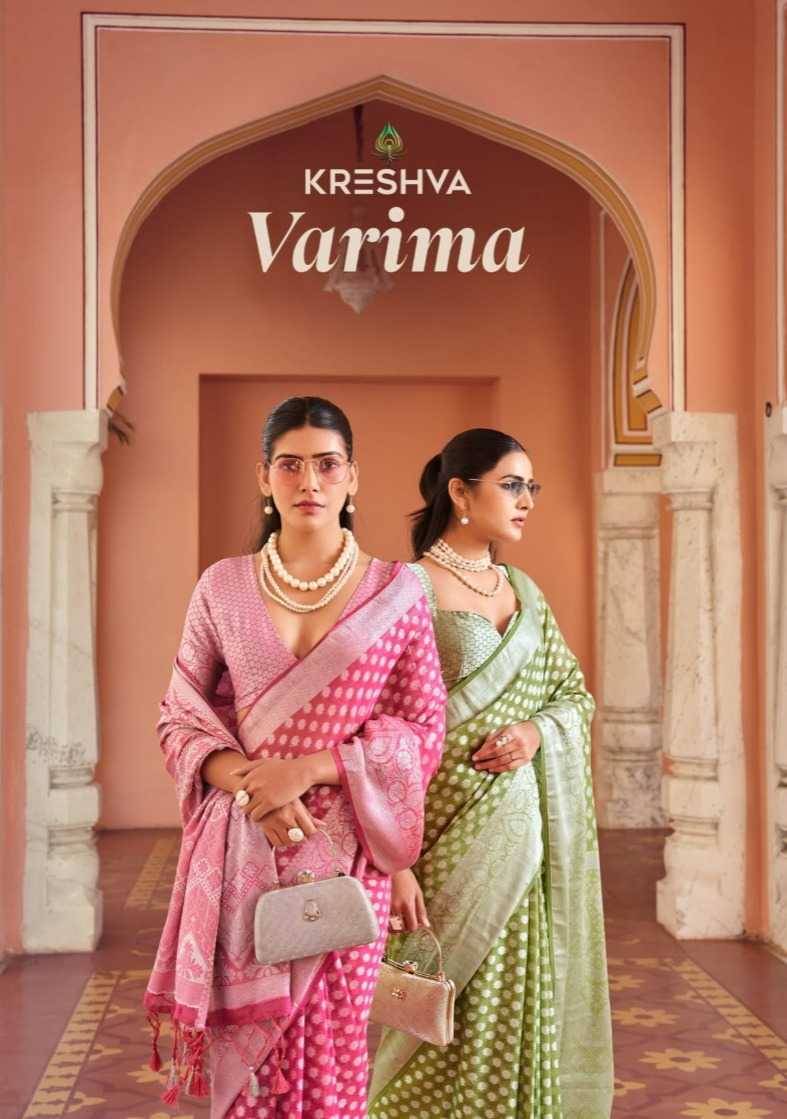 Varima By Kreshva 2007 To 2012 Series Indian Traditional Wear Collection Beautiful Stylish Fancy Colorful Party Wear & Occasional Wear Georgette Sarees At Wholesale Price