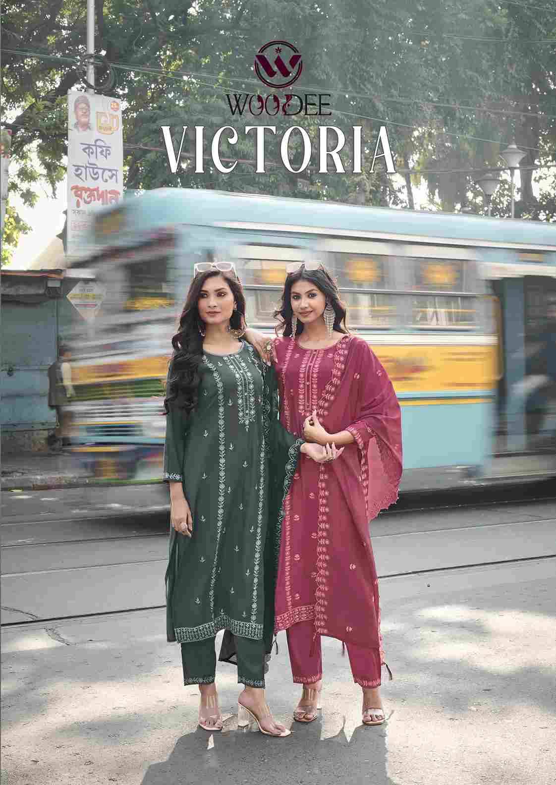 Victoria By Woodee 1001 To 1006 Series Designer Stylish Fancy Colorful Beautiful Party Wear & Ethnic Wear Collection Viscose Silk Dresses At Wholesale Price