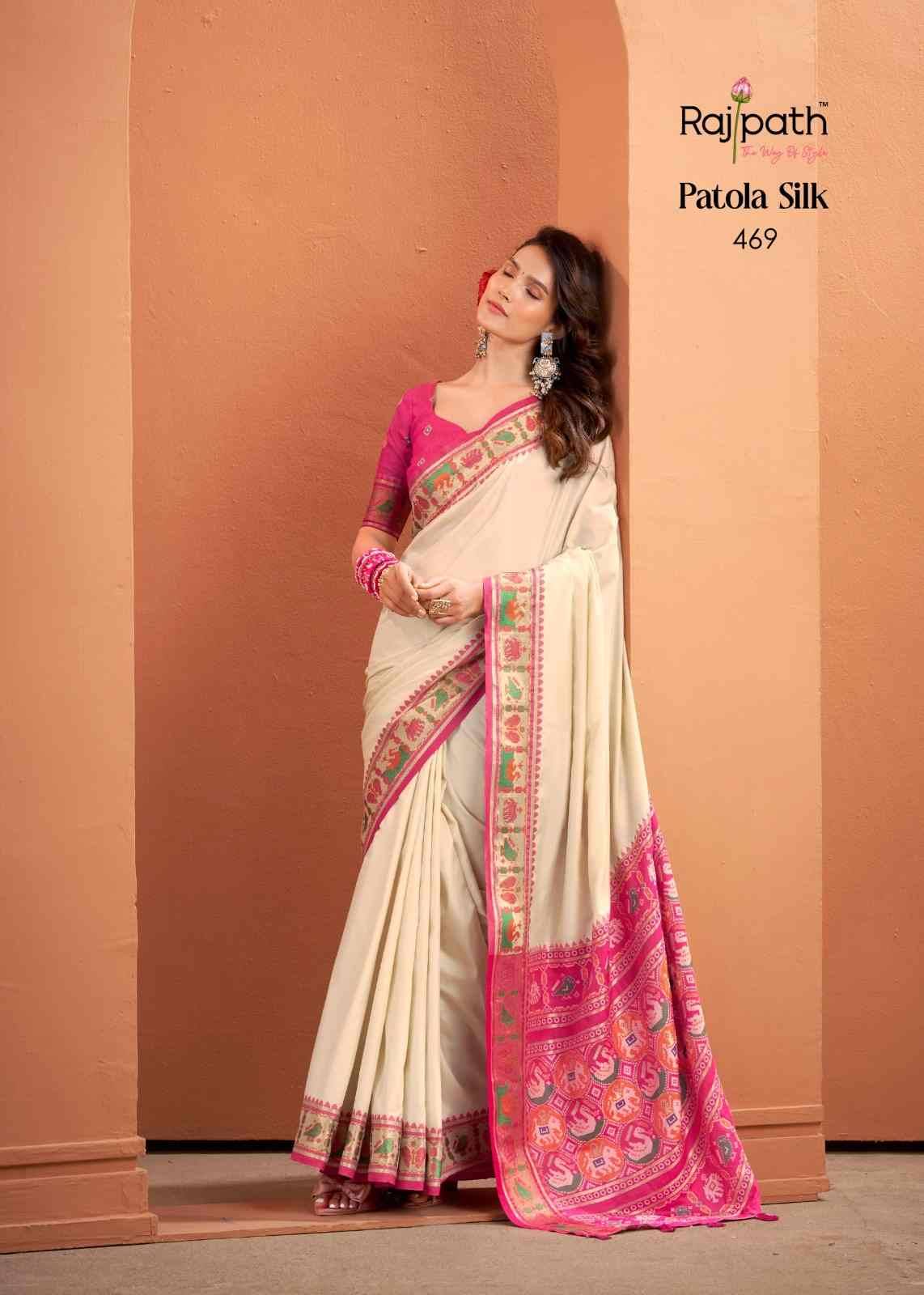 Vrundavan By Rajpath 468 To 473 Series Indian Traditional Wear Collection Beautiful Stylish Fancy Colorful Party Wear & Occasional Wear Silk Sarees At Wholesale Price