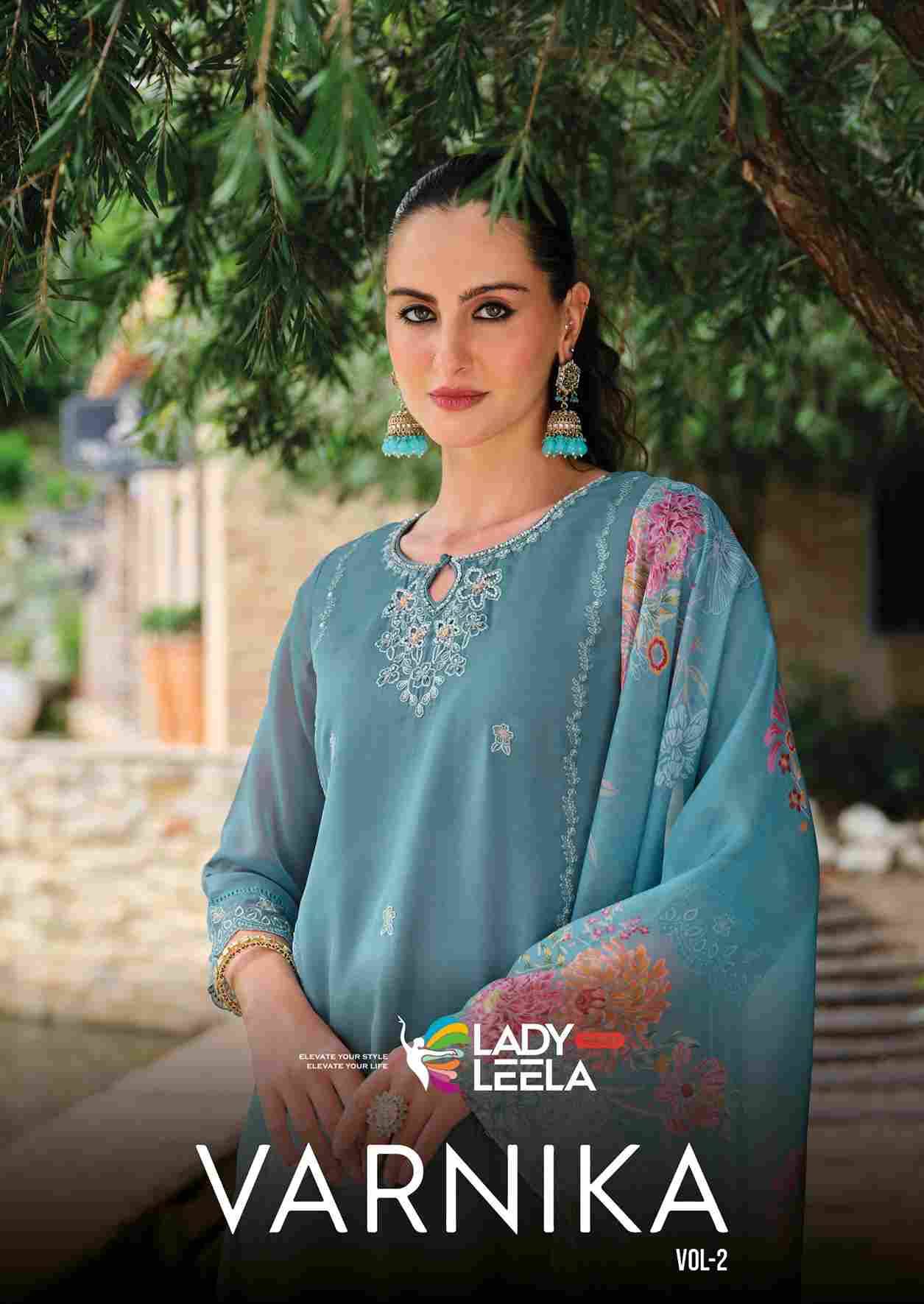 Varnika Vol-2 By Lady Leela 31161 To 31164 Series Designer Festive Suits Collection Beautiful Stylish Fancy Colorful Party Wear & Occasional Wear Organza Dresses At Wholesale Price