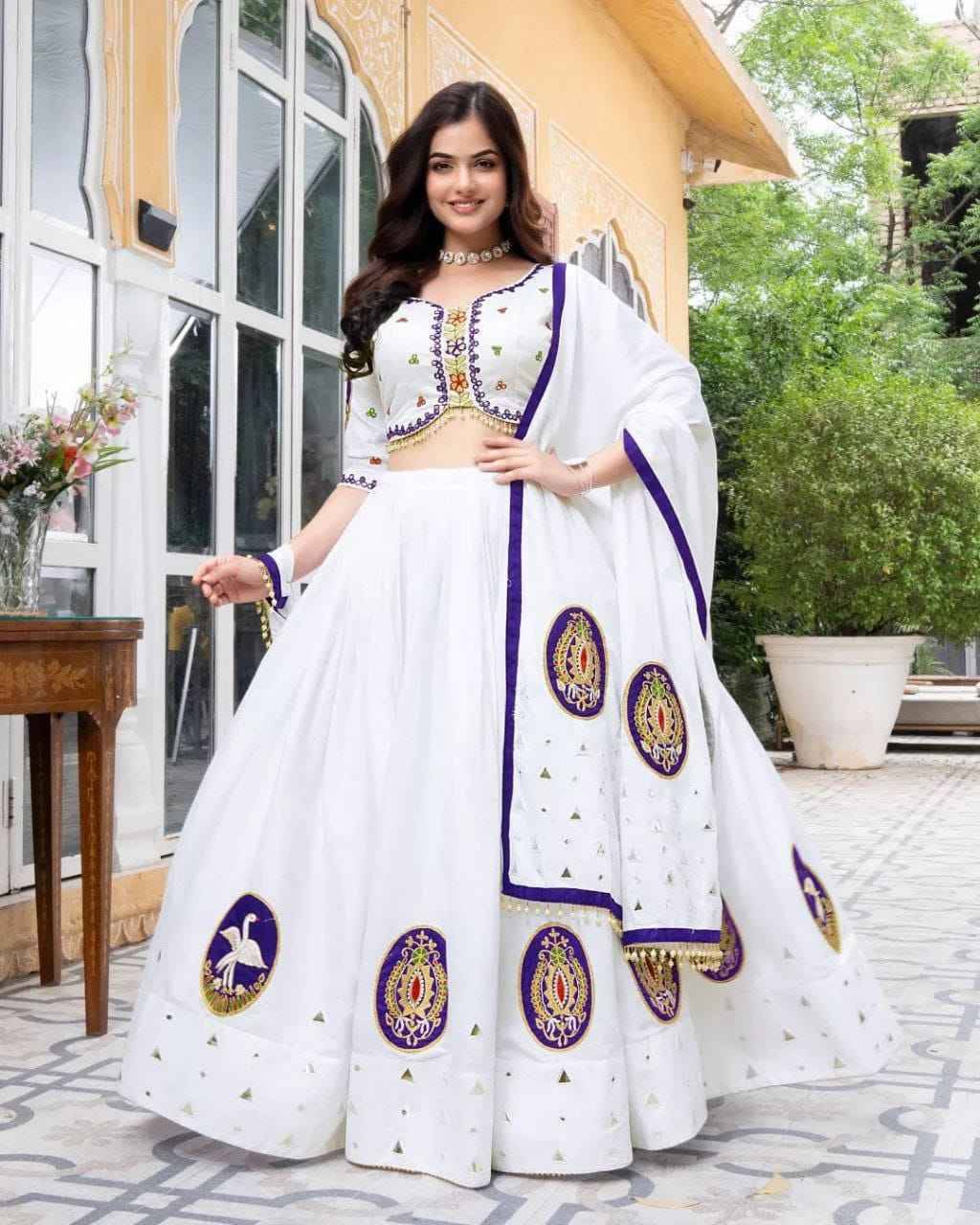 White Swan By Fashid Wholesale Designer Beautiful Navratri Collection Occasional Wear & Party Wear Tussar Silk Lehengas At Wholesale Price
