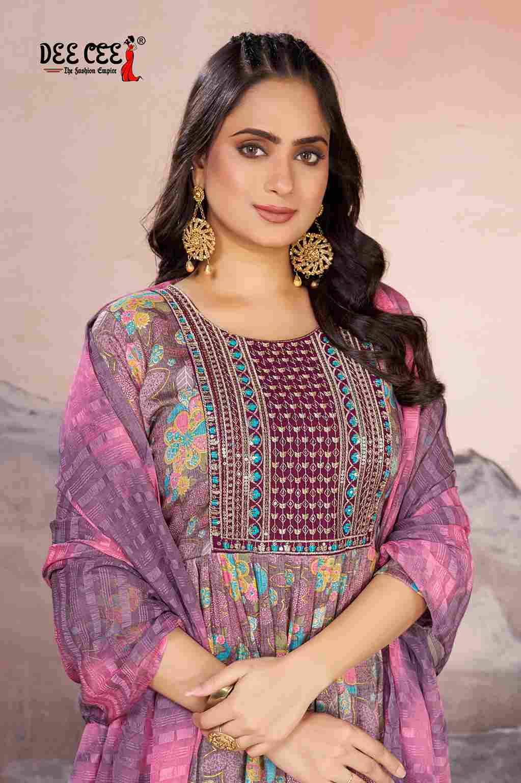 Zarna By Dee Cee 101 To 106 Series Beautiful Anarkali Suits Stylish Fancy Colorful Casual Wear & Ethnic Wear Rayon Foil Dresses At Wholesale Price