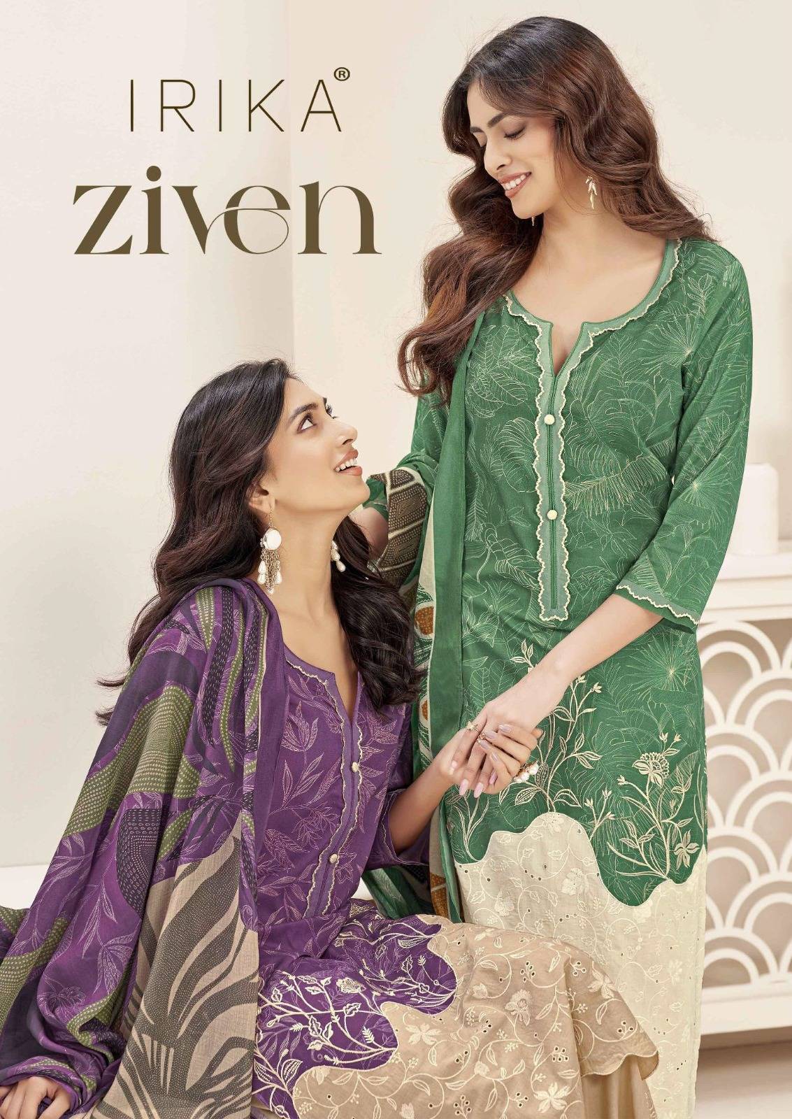 Ziven By Irika 1001 To 1006 Series Designer Stylish Fancy Colorful Beautiful Party Wear & Ethnic Wear Collection Cambric Cotton Dresses At Wholesale Price