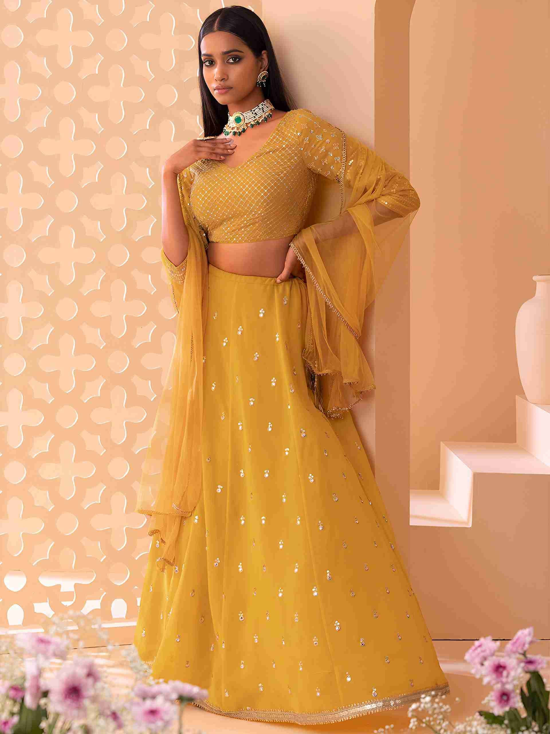 Zc-15071 By Fashid Wholesale Designer Beautiful Collection Occasional Wear & Party Wear Heavy Georgette Embroidered Lehengas At Wholesale Price