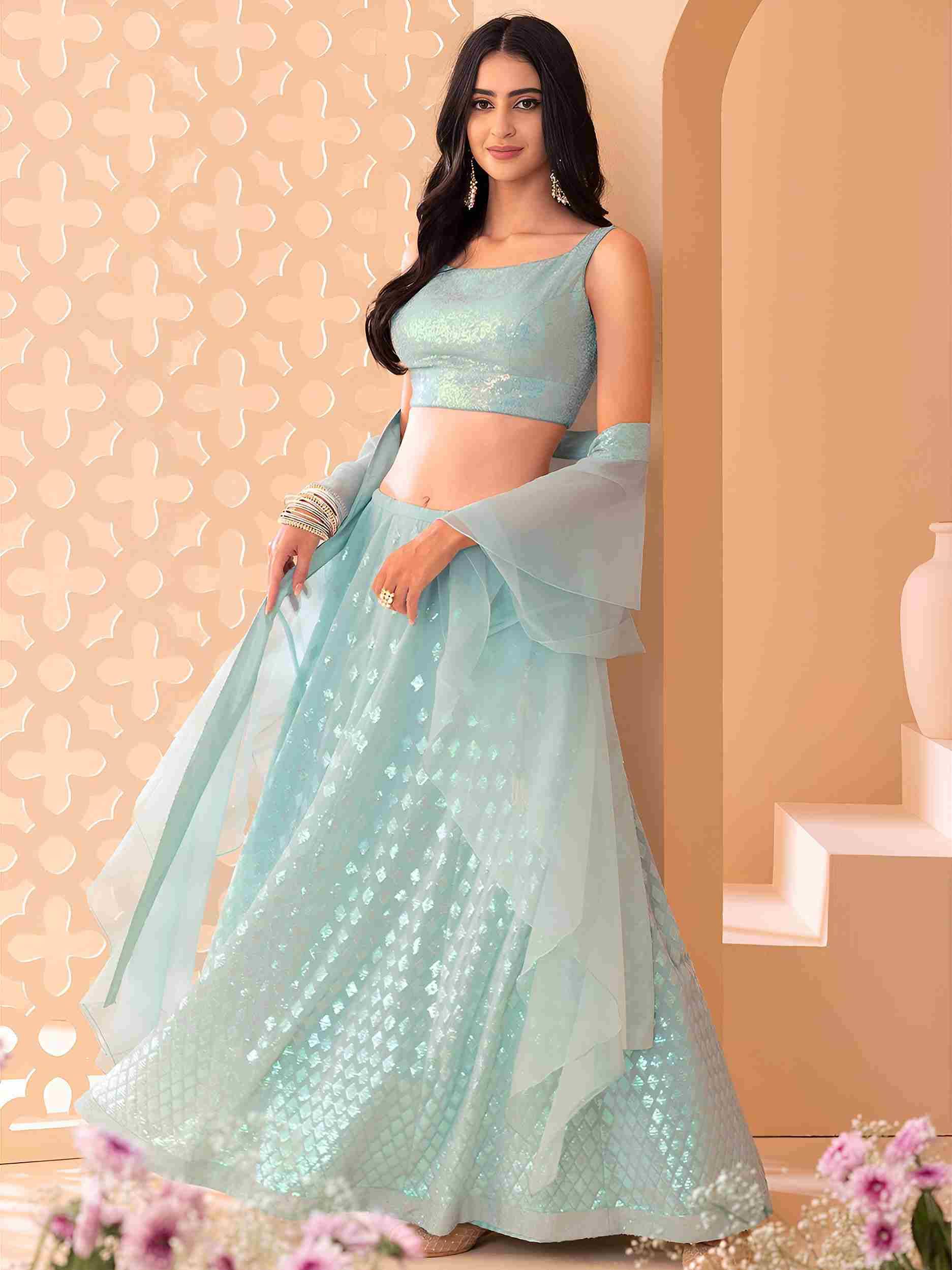 Zc-15087 By Fashid Wholesale Designer Navratri Beautiful Collection Occasional Wear & Party Wear Heavy Georgette Embroidered Lehengas At Wholesale Price