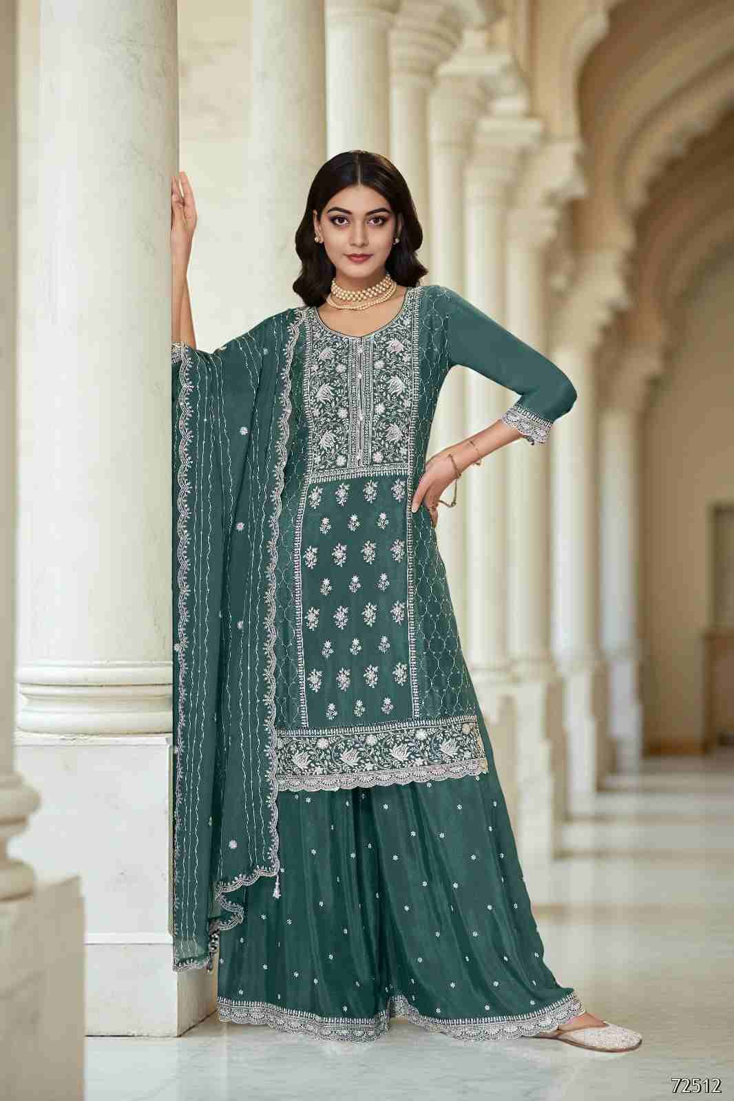 Zeeya Vol-2 By Zeeya 72511 To 72514 Series Designer Sharara Suits Collection Beautiful Stylish Fancy Colorful Party Wear & Occasional Wear Chinnon Dresses At Wholesale Price