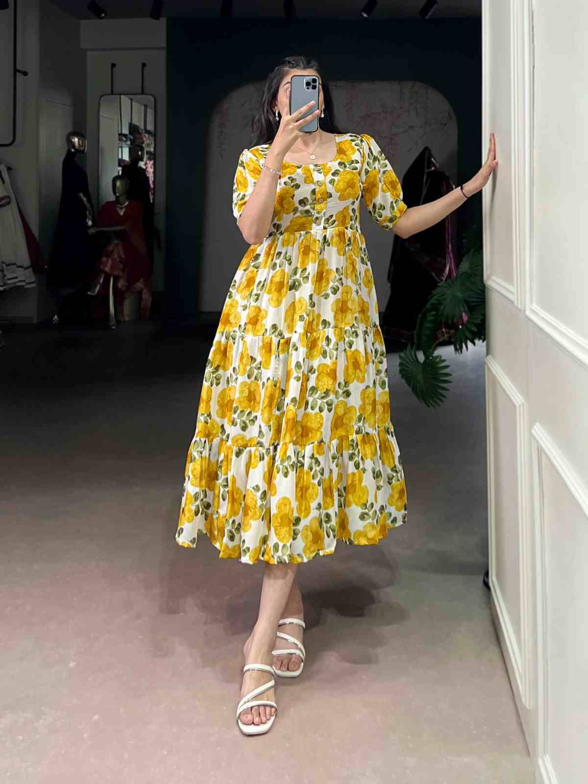 4509 By Kaamiri 4509-A To 4509-D Series Designer Stylish Fancy Colorful Beautiful Party Wear & Ethnic Wear Collection Vichitra Silk Print Kurtis At Wholesale Price