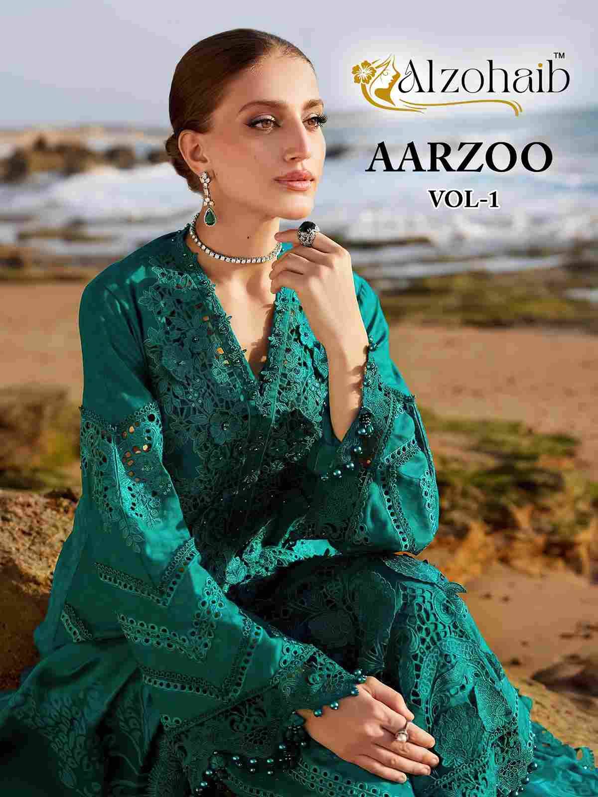 Aarzoo Vol-1 By Alzohaib 1306 To 1310 Series Beautiful Pakistani Suits Stylish Fancy Colorful Party Wear & Occasional Wear Cambric Cotton Print Dresses At Wholesale Price
