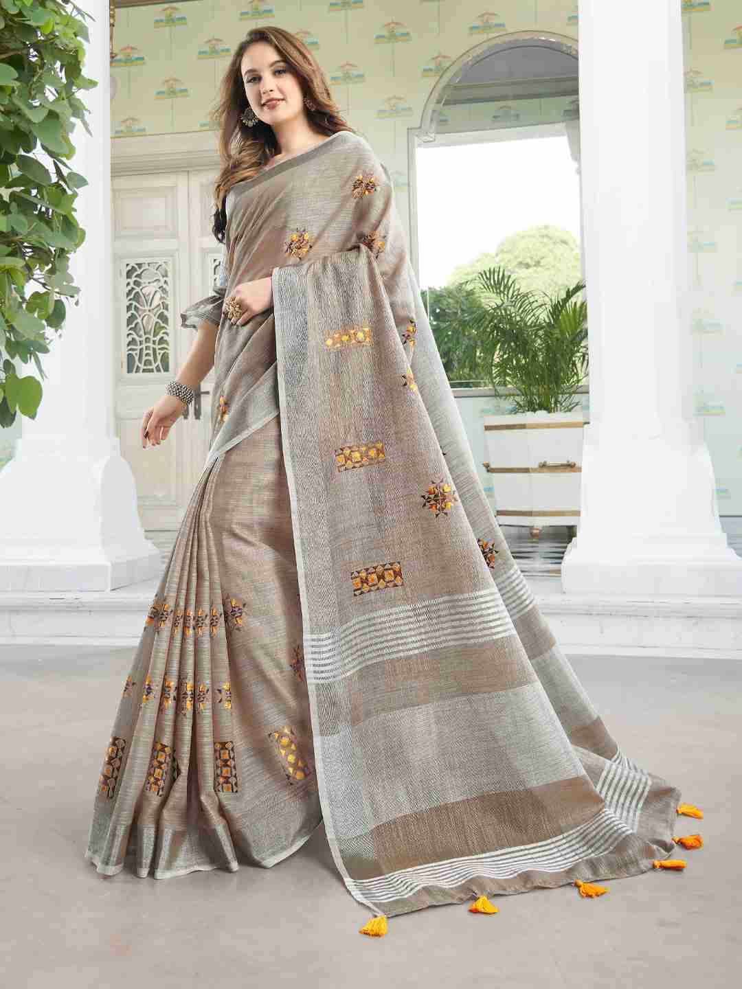 Amaira Nx By Fashid Wholesale 4002 To 4005 Series Indian Traditional Wear Collection Beautiful Stylish Fancy Colorful Party Wear & Occasional Wear Linen Cotton Sarees At Wholesale Price