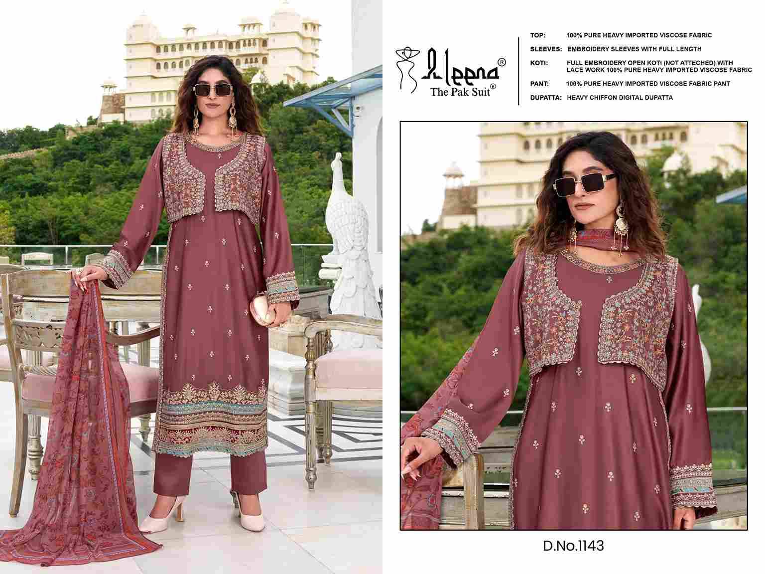 Aleena 1143 Colours By Aleena 1143-A To 1143-D Series Beautiful Pakistani Suits Stylish Fancy Colorful Party Wear & Occasional Wear Viscose Embroidered Dresses At Wholesale Price