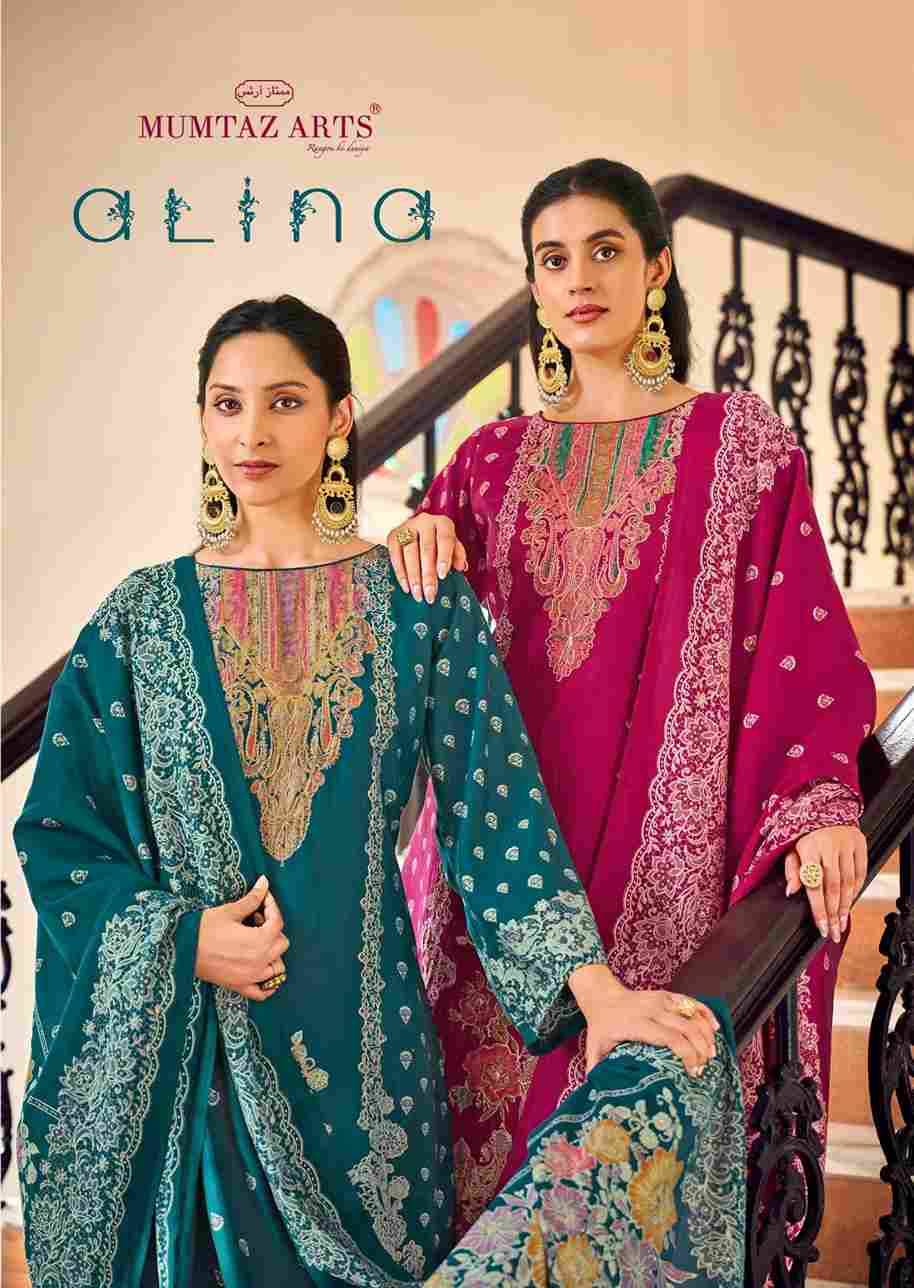 Alina By Mumtaz Arts 101 To 104 Series Beautiful Festive Suits Colorful Stylish Fancy Casual Wear & Ethnic Wear Pure Muslin Print Dresses At Wholesale Price