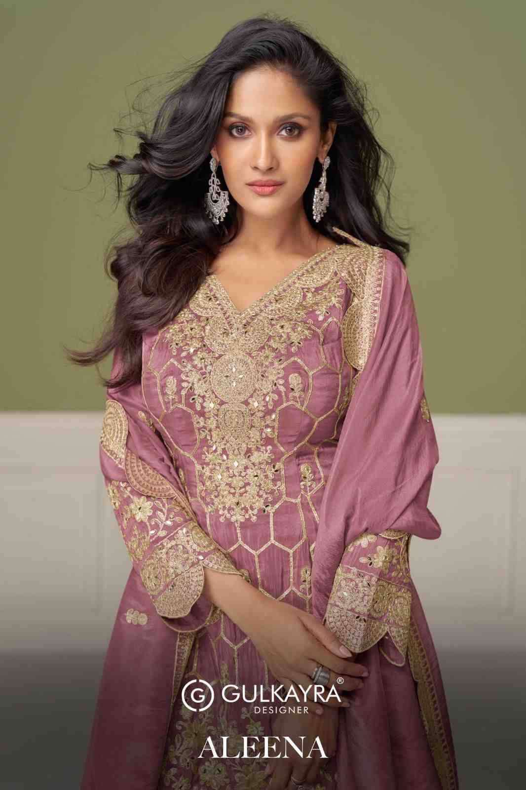 Aleena By Gulkayra Designer 7554-A To 7554-C Series Designer Sharara Suits Collection Beautiful Stylish Fancy Colorful Party Wear & Occasional Wear Simar Silk Dresses At Wholesale Price