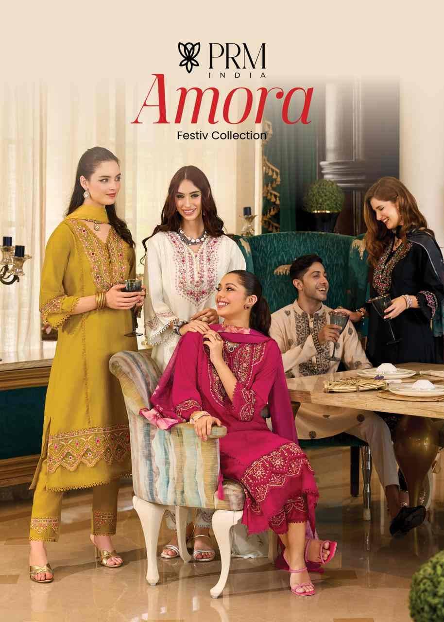 Amora By PRM Trendz 5107 To 5112 Series Beautiful Pakistani Suits Colorful Stylish Fancy Casual Wear & Ethnic Wear Roman Silk Dresses At Wholesale Price