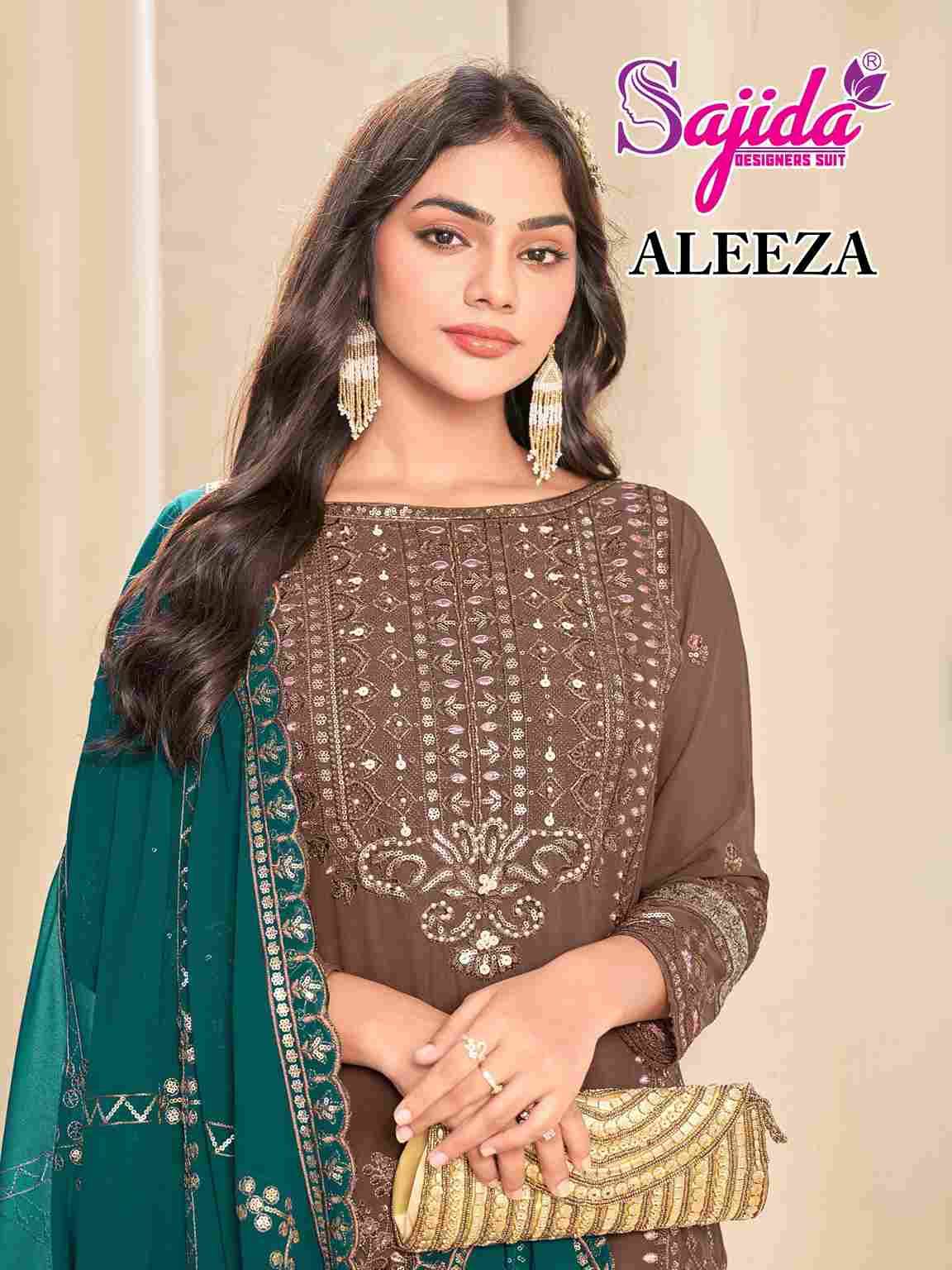Aleeza By Sajida Designer Suit 1066 To 1068 Series Designer Pakistani Suits Beautiful Fancy Stylish Colorful Party Wear & Occasional Wear Faux Georgette With Embroidery Dresses At Wholesale Price