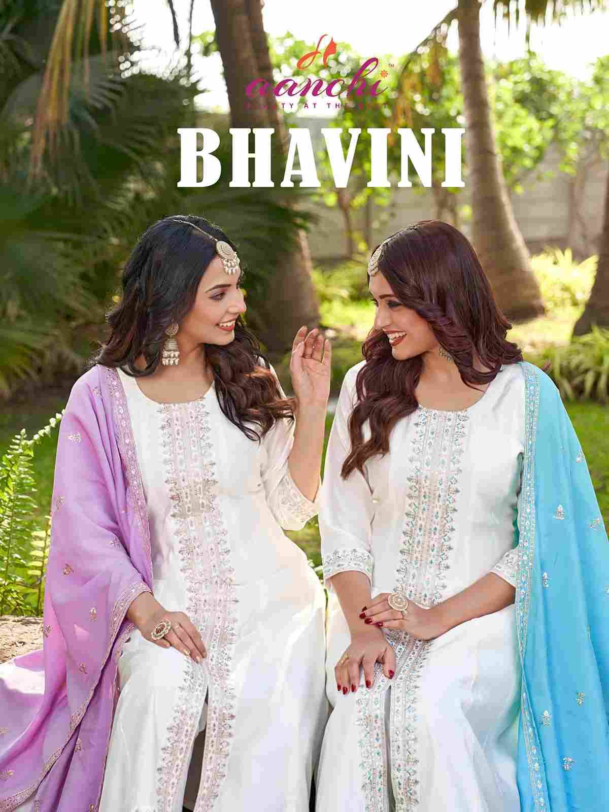 Bhavini By Aanchi 01 To 04 Series Beautiful Suits Colorful Stylish Fancy Casual Wear & Ethnic Wear Roman Silk Dresses At Wholesale Price