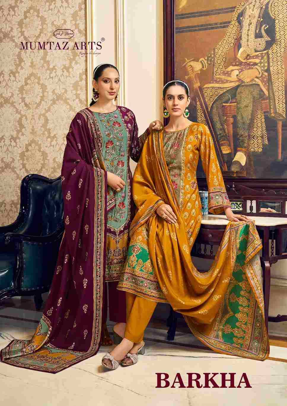 Barkha By Mumtaz Arts 1001 To 1004 Series Beautiful Festive Suits Colorful Stylish Fancy Casual Wear & Ethnic Wear Pure Viscose Muslin Print Dresses At Wholesale Price