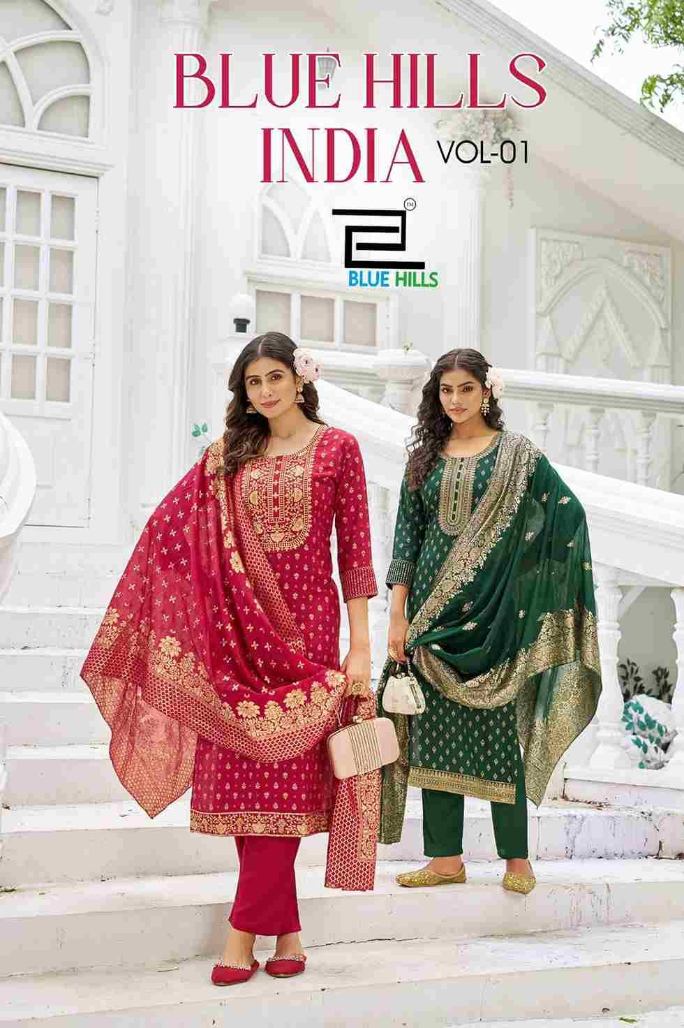 Blue Hills India Vol-1 By Blue Hills 1001 To 1006 Series Beautiful Festive Suits Stylish Fancy Colorful Casual Wear & Ethnic Wear Rayon Foil Dresses At Wholesale Price