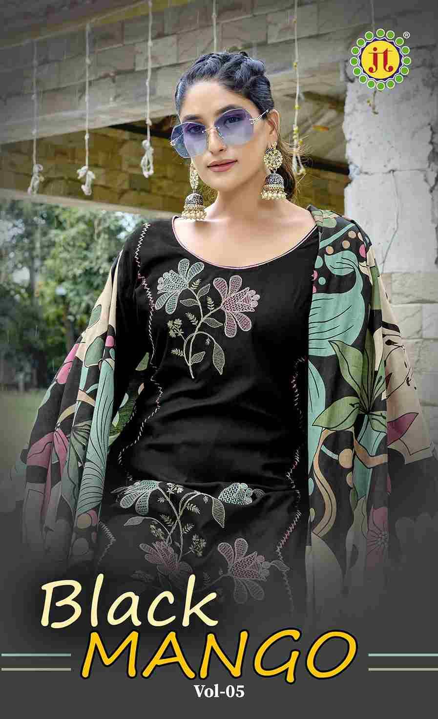 Black Mango Vol-5 By JT 5001 To 5005 Series Beautiful Festive Suits Colorful Stylish Fancy Casual Wear & Ethnic Wear Rayon Dresses At Wholesale Price