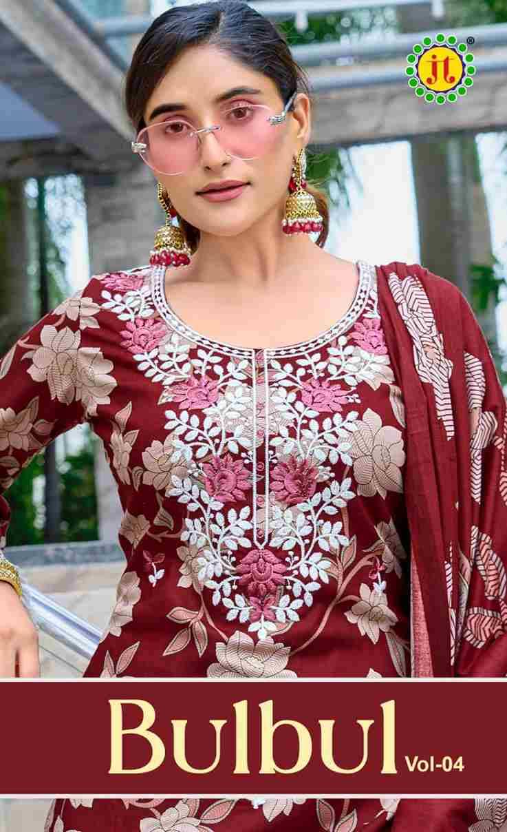Bulbul Vol-4 By JT 4001 To 4005 Series Beautiful Festive Suits Colorful Stylish Fancy Casual Wear & Ethnic Wear Rayon Dresses At Wholesale Price