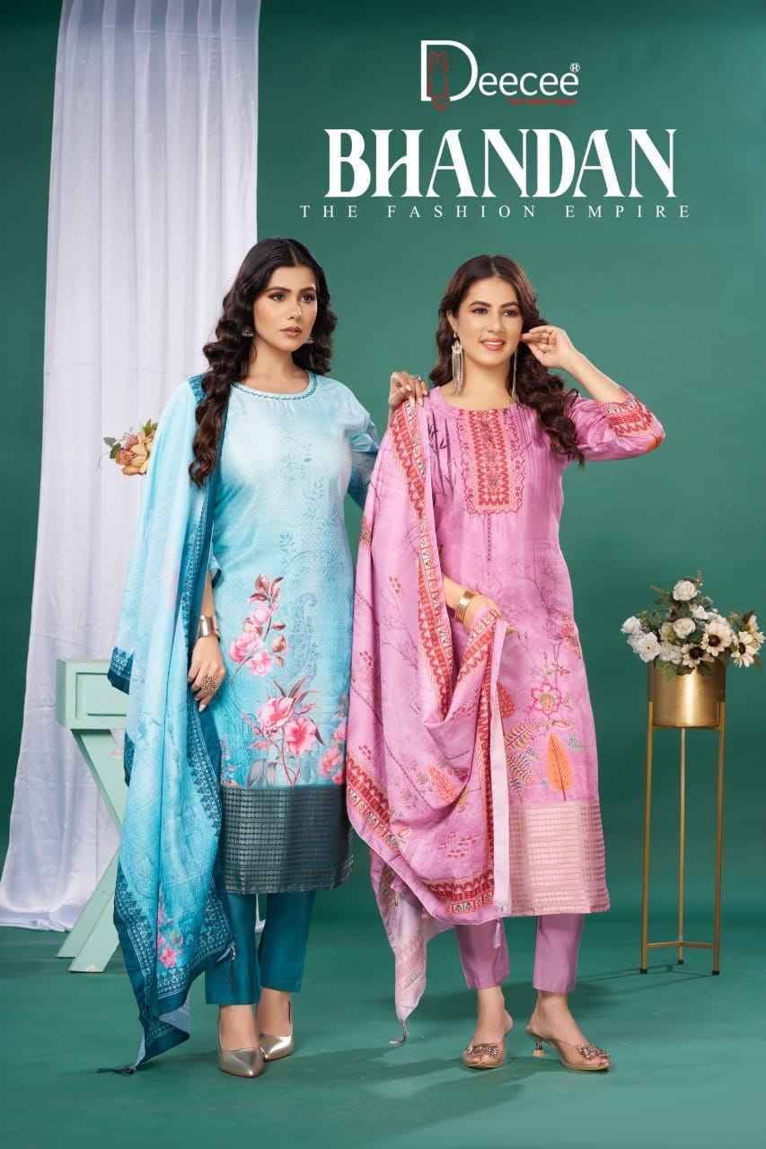 Bandhan By Dee Cee 101 To 106 Series Designer Stylish Fancy Colorful Beautiful Party Wear & Ethnic Wear Collection Muslin Silk Dresses At Wholesale Price
