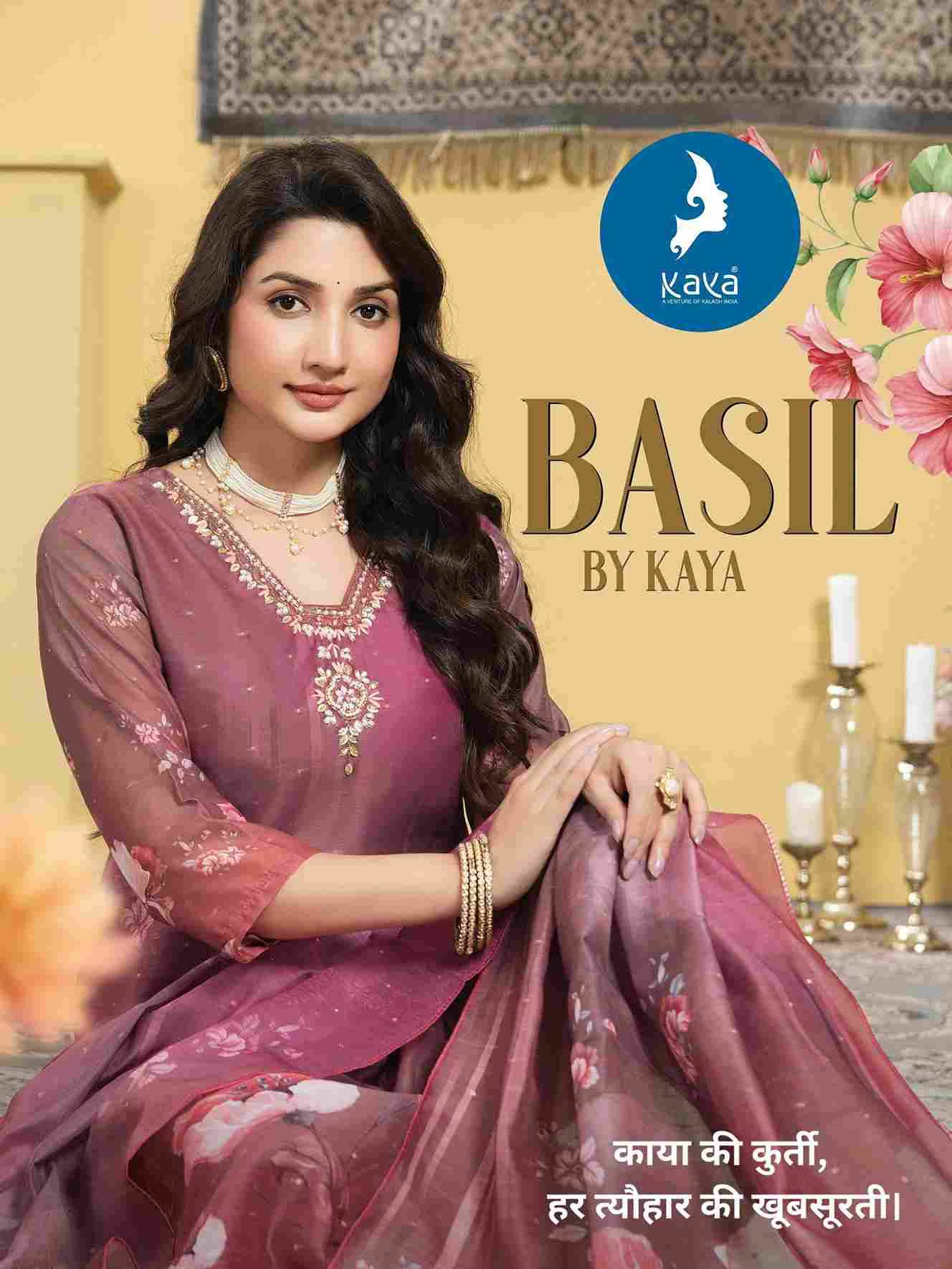 Basil By Kaya 01 To 06 Series Beautiful Stylish Festive Suits Fancy Colorful Casual Wear & Ethnic Wear & Ready To Wear Chanderi Print Dresses At Wholesale Price