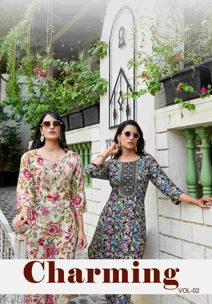 Charming Vol-2 By Vaniska 2001 To 2008 Series Designer Stylish Fancy Colorful Beautiful Party Wear & Ethnic Wear Collection Rayon Print Kurtis At Wholesale Price