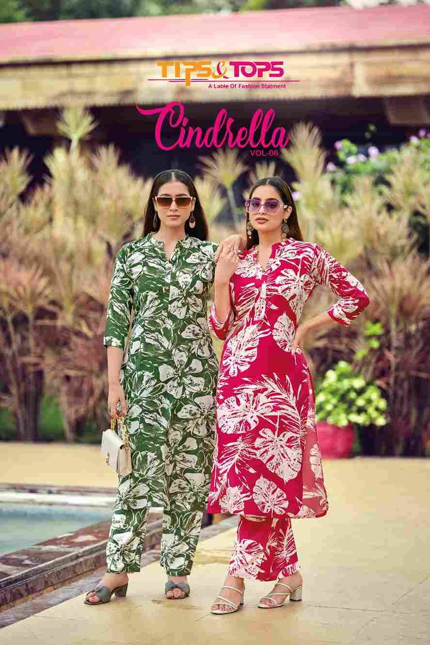 Cindrella Vol-6 By Tips And Tops 1001 To 1006 Series Designer Stylish Fancy Colorful Beautiful Party Wear & Ethnic Wear Collection Heavy Rayon Co-Ords At Wholesale Price