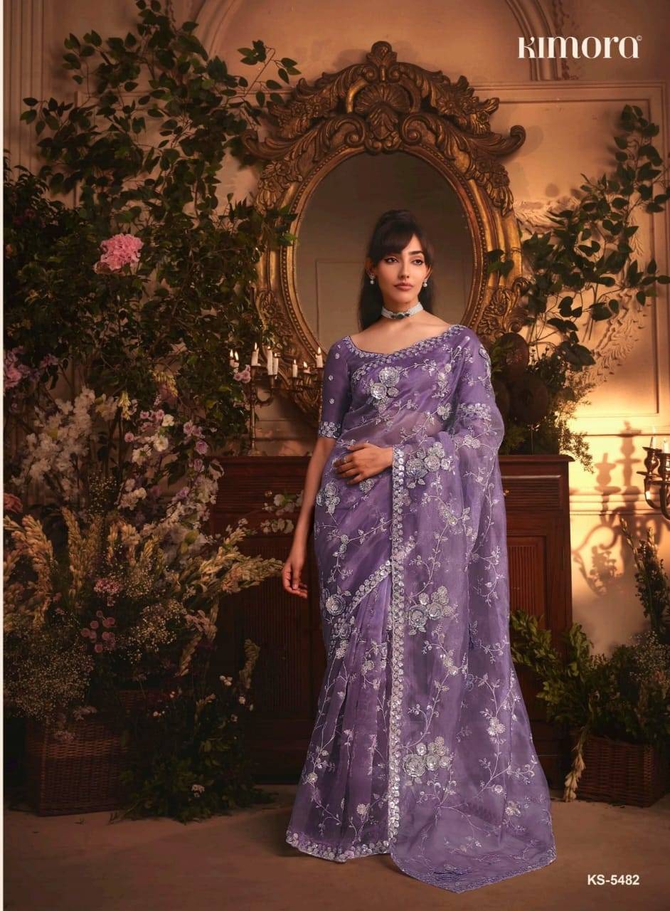Celebration By Kimora Fashion 5481 To 5491 Series Indian Traditional Wear Collection Beautiful Stylish Fancy Colorful Party Wear & Occasional Wear Fancy Sarees At Wholesale Price