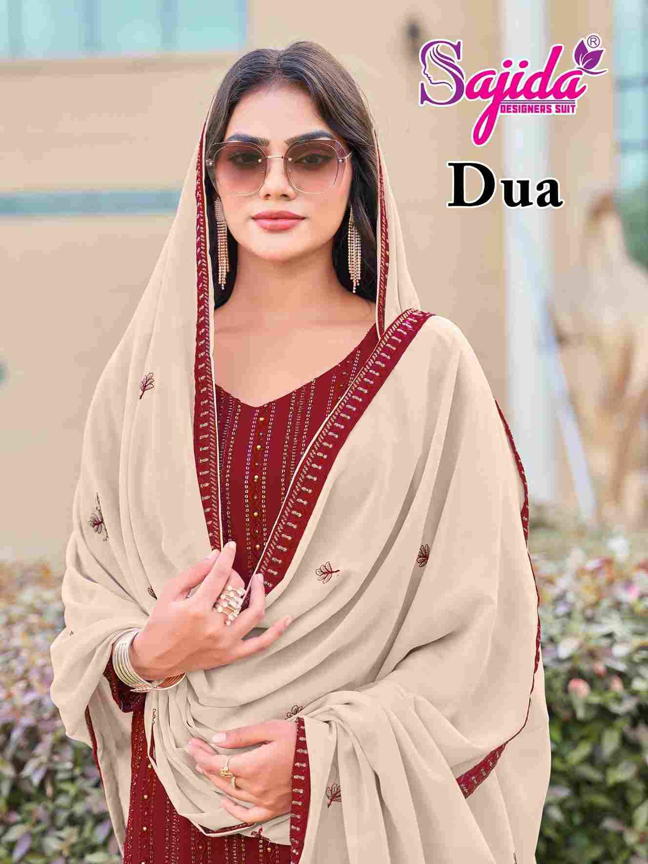 Dua By Sajida Designer Suits 1069 To 1071 Series Designer Pakistani Suits Beautiful Fancy Stylish Colorful Party Wear & Occasional Wear Faux Georgette With Embroidery Dresses At Wholesale Price
