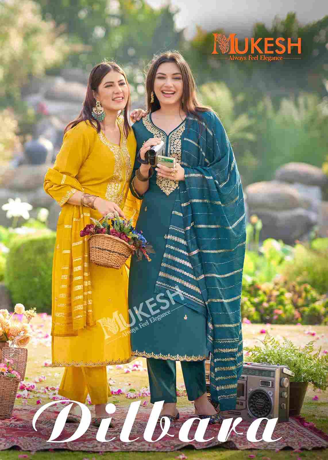 Dilbara By Mukesh 1001 To 1008 Series Designer Festive Suits Beautiful Fancy Stylish Colorful Party Wear & Occasional Wear Roman Dresses At Wholesale Price