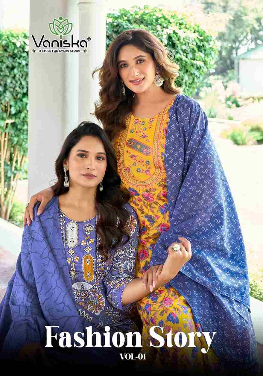 Fashion Story Vol-1 By Vaniska 1001 To 1006 Series Designer Stylish Fancy Colorful Beautiful Party Wear & Ethnic Wear Collection Viscose Chanderi Dresses At Wholesale Price