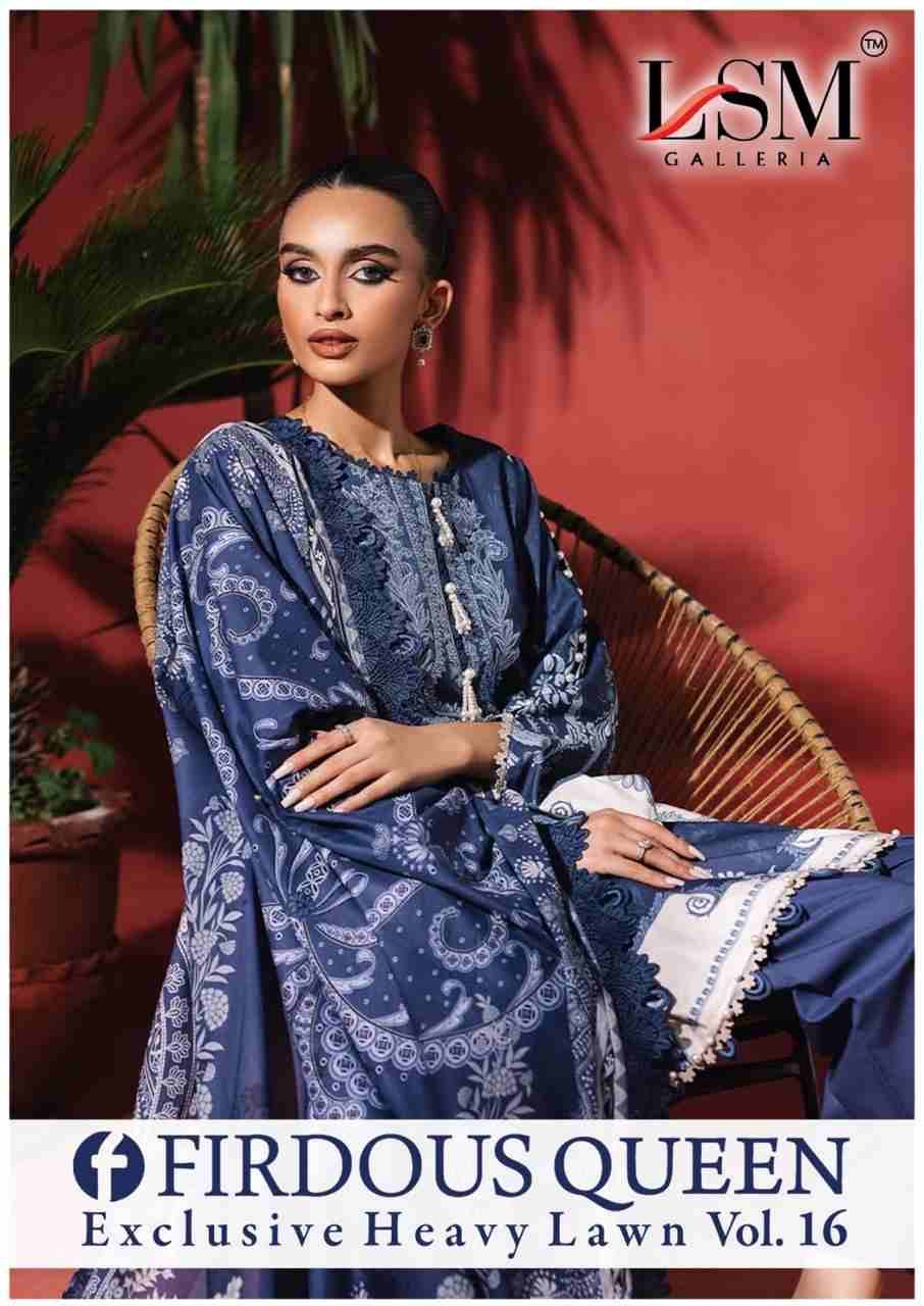 Firdous Queen Vol-16 By Lsm Galleria 161 To 166 Series Beautiful Stylish Festive Suits Fancy Colorful Casual Wear & Ethnic Wear & Ready To Wear Pure Lawn Print Dresses At Wholesale Price
