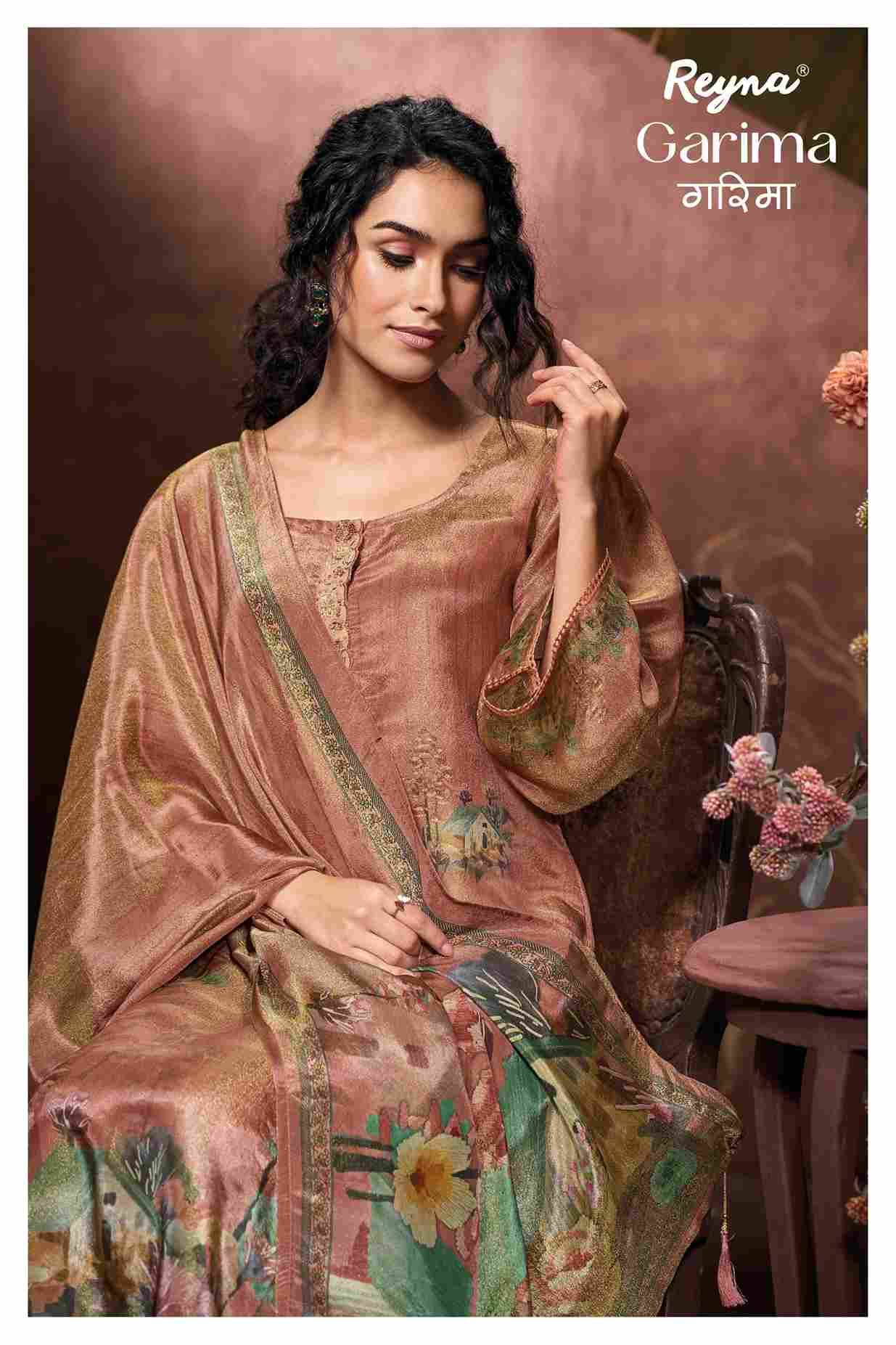 Garima By Reyna 10209 To 10212 Series Beautiful Festive Suits Colorful Stylish Fancy Casual Wear & Ethnic Wear Pure Bemberg Tissue Dresses At Wholesale Price