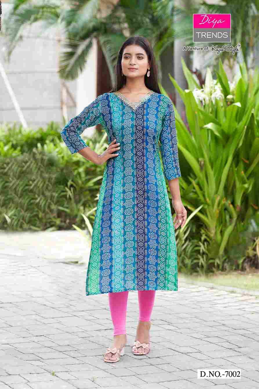 Gardencity Vol-7 By Diya Trends Combo Set 7001 To 7011 Series Designer Stylish Fancy Colorful Beautiful Party Wear & Ethnic Wear Collection Rayon Print Kurtis At Wholesale Price