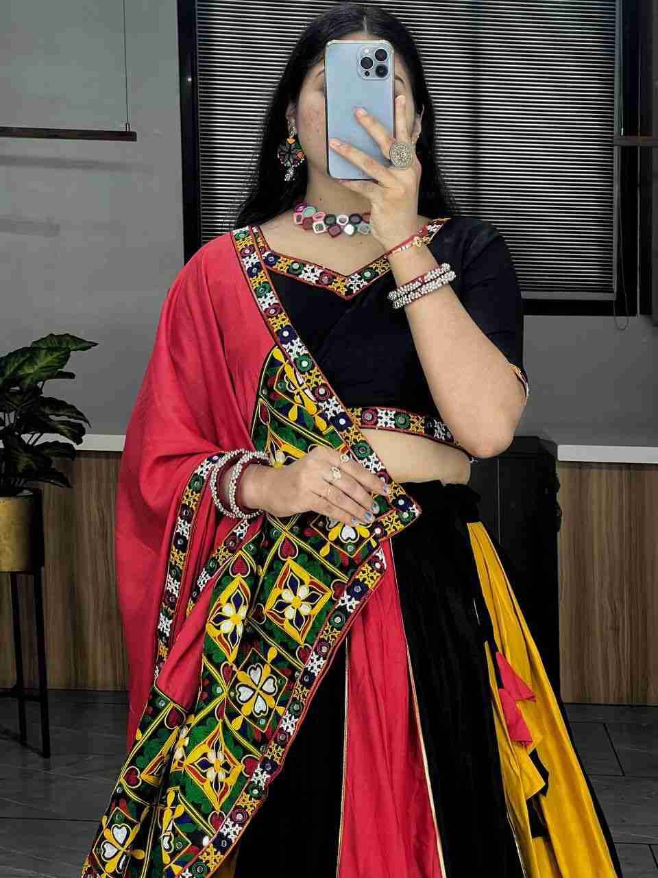 Gr-8040 By Fashid Wholesale Navratri Wear Collection Beautiful Stylish Colorful Fancy Party Wear & Occasional Wear Pure Rayon Cotton Lehengas At Wholesale Price
